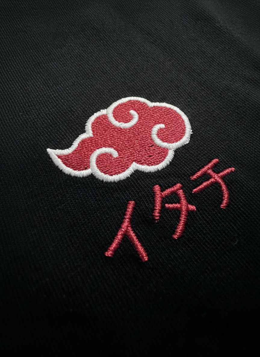 T-shirt noir Akatsuki personnalisé