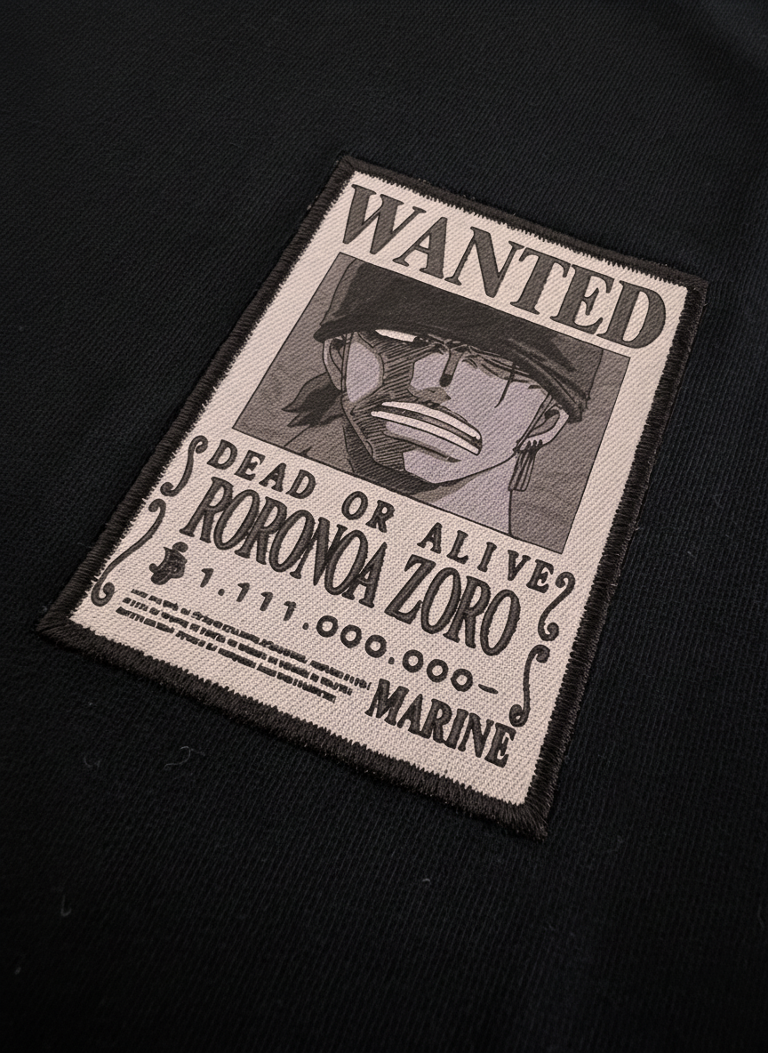 T-shirt noir Zoro One Piece personnalisé